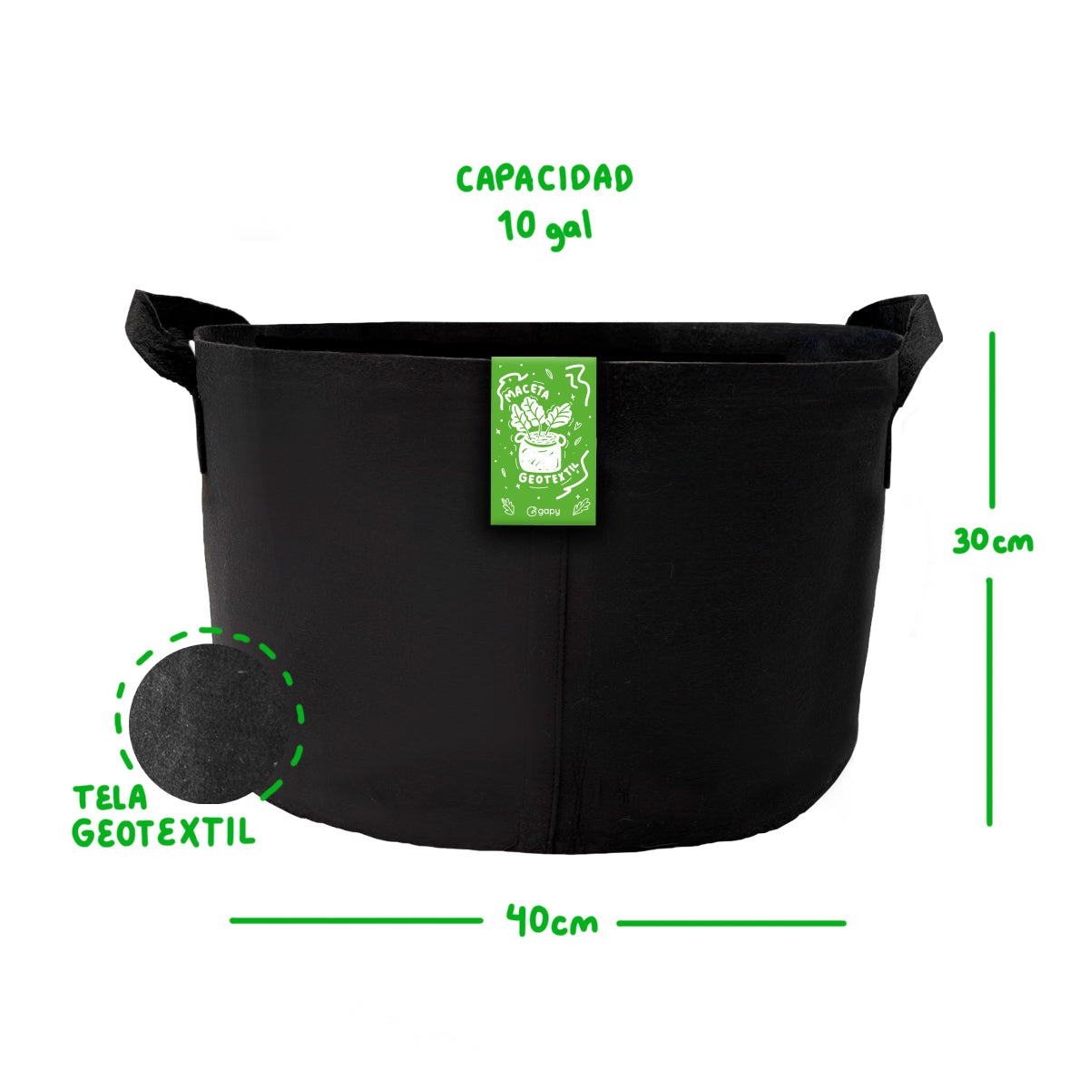 Gapy- MACETAS DE TELA GEOTEXTIL