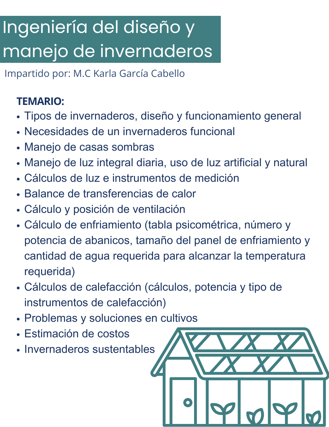 Curso Manejo y Diseño de Invernaderos