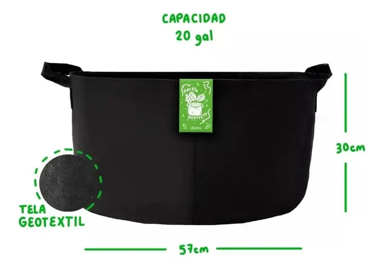 KIT 3 piezas de Maceta de cultivo Geotextil GAPY