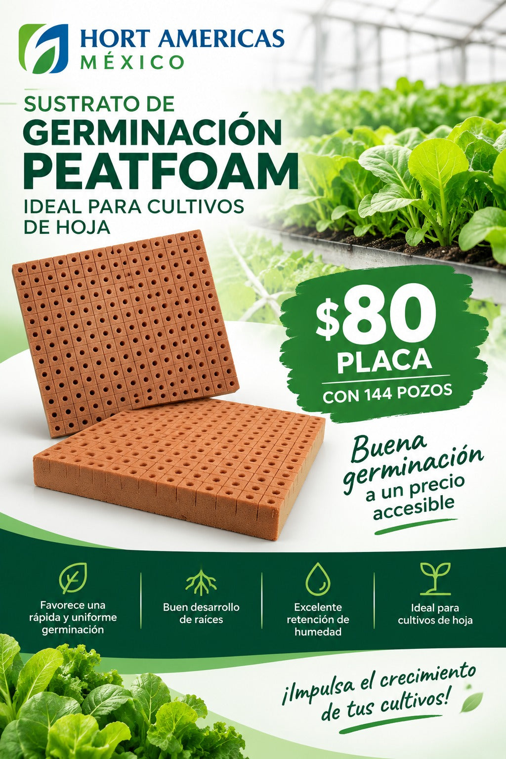 PEATFOAM SUSTRATO PARA HIDROPONÍA