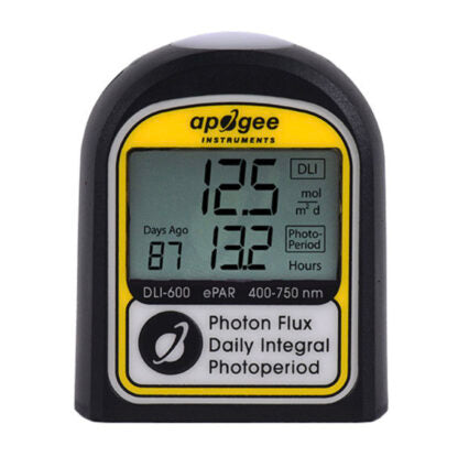Apogee DLI-600: medidor de ePAR, integral de luz diaria y fotoperiodo (ePAR, 400-750 nm)