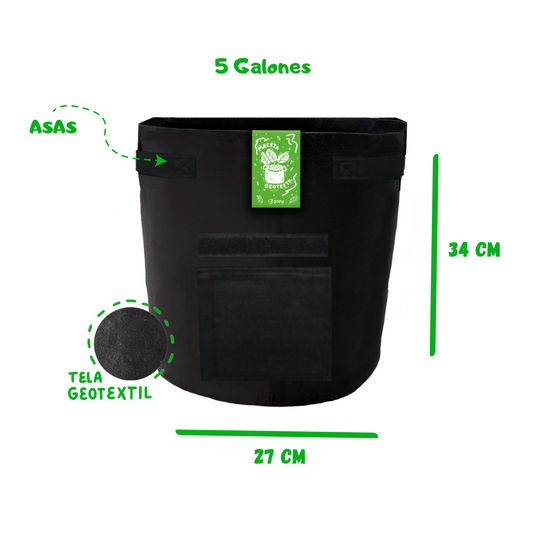 Gapy- MACETAS DE TELA GEOTEXTIL CON VENTANA
