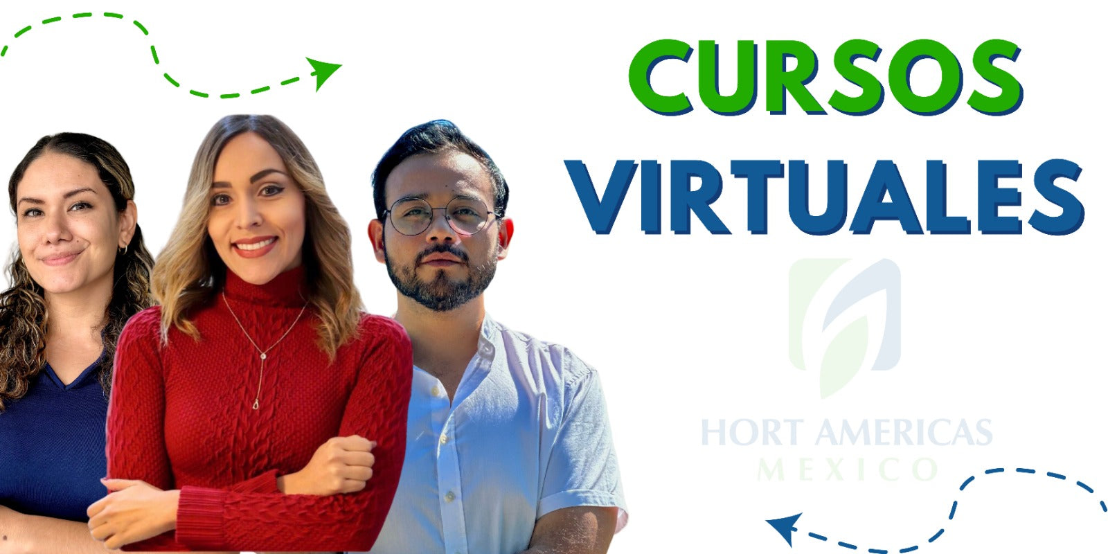 Portada ofreciendo los cursos virtuales de Hort Américas México 